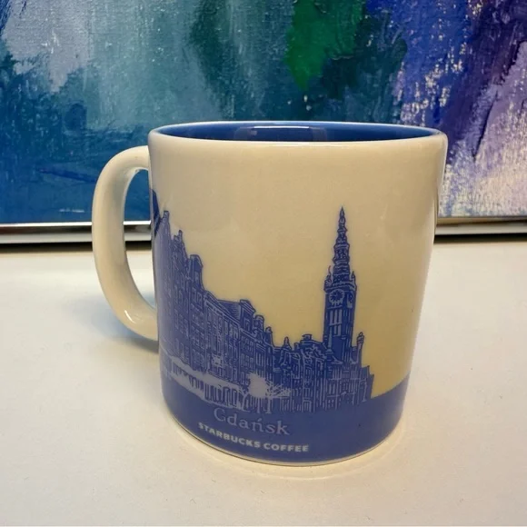 Starbucks Gdansk Poland Global Icons Espresso Mug 3 fl oz 89 ml Mini Small 2012 - Picture 6 of 14